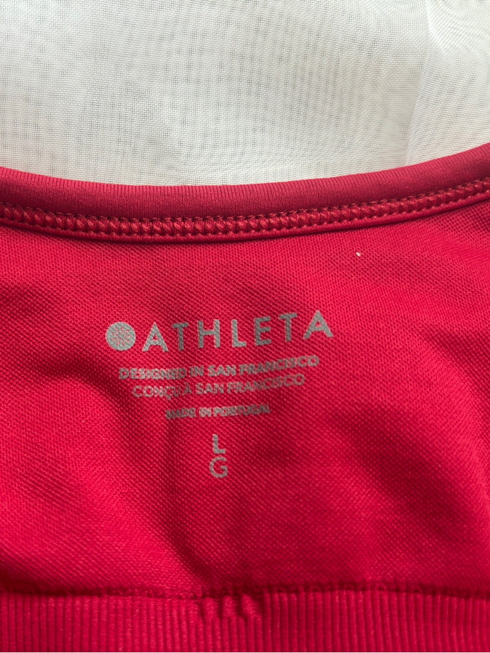 Athleta Candy Apple Red Sports Bra - Large - Picture 2 of 6